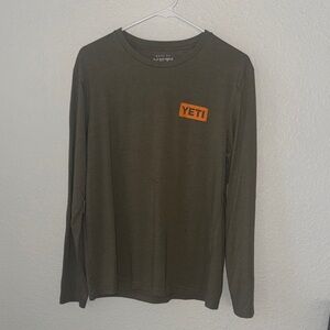 YETI Men's Dark Green Long Sleeve Tee